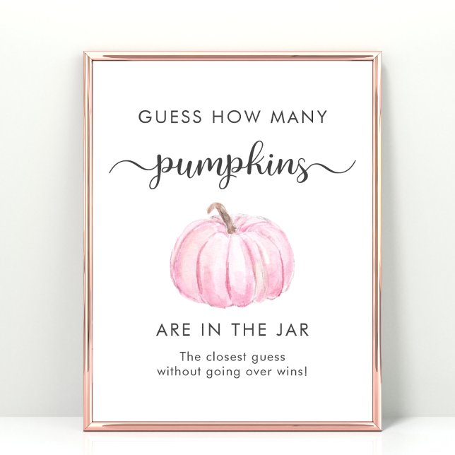 Raten Sie mal, wie viele Pumpkins Baby Showspiele Poster (Von Creator hochgeladen)