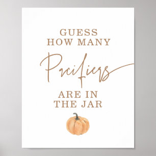 Raten Sie mal, wie viele Schnuller Baby Shower Gam Poster