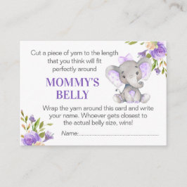 Raten Sie Mommys Game Card Elephant Baby Shower Begleitkarte