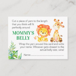Raten Sie Mommys Game Card Safari Baby Shower Begleitkarte