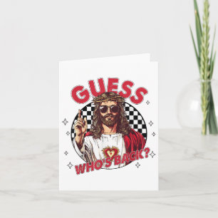 Raten Sie, wer zurück Jesus Funny Oster Religiöse Karte