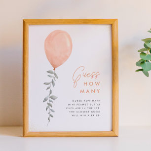 Raten Sie, wie viele Baby Dusche Schildkröte Grünb Poster