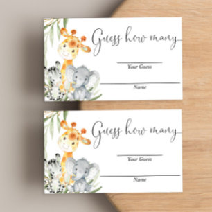 Raten Sie, wie viele Karten Safari-niedliche Tiere