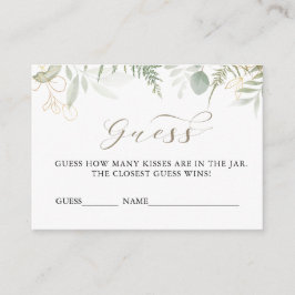 Raten Sie, wie viele Kisses Brautparty Answer Card Begleitkarte