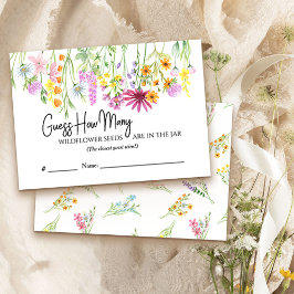 Raten Sie, wie viele Wildblumen-Spielkarten Sie ha Begleitkarte