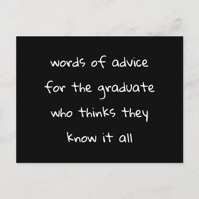 Ratenkarte für das Party des Absolventen Postkarte (Vorderseite)