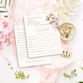 Ratenkarte für die vom Schmetterling verzauberte B