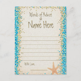 Ratenkarte | Ocean Confetti Hinweiskarte