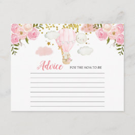 Ratenkarte Rosa Heißluftballon Tiere Dschungel Begleitkarte