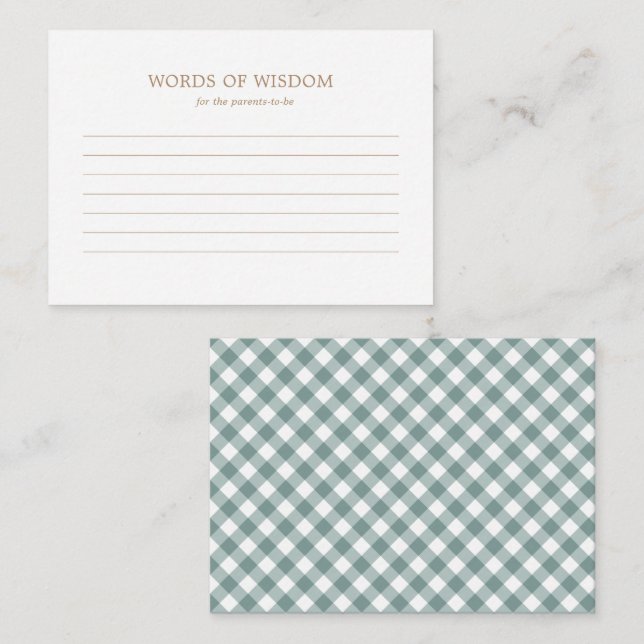 Ratenkarte - rustikale Herbstdusche Hinweiskarte (Vorne/Hinten)