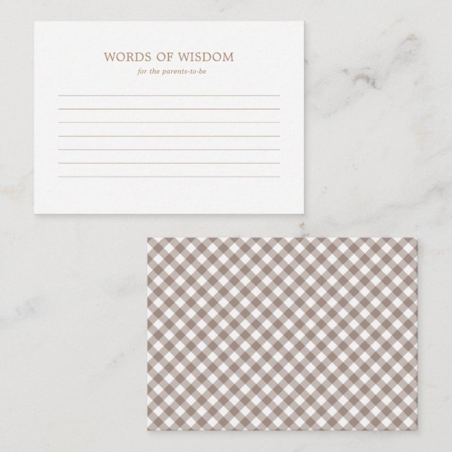 Ratenkarte - rustikale Herbstdusche Hinweiskarte (Vorne/Hinten)