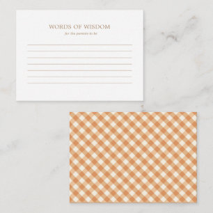 Ratenkarte - rustikale Herbstdusche Hinweiskarte