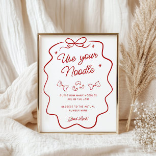 Ratespiel, That's Amore rote Doodle, kleines Schil Poster