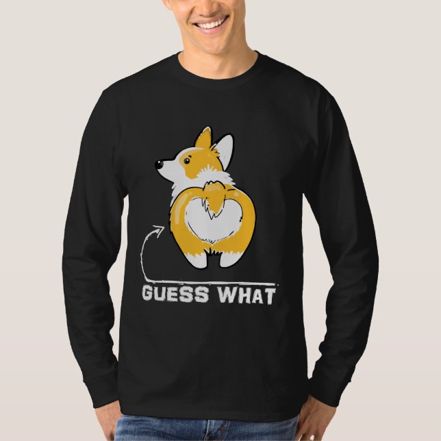 Ratess What Corgi Hintern Funny Corgi Eigentümer D T-Shirt (Vorderseite)