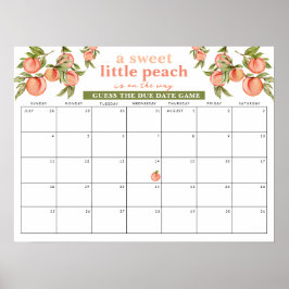 Ratet mal, wann das Sweet Peach Baby Shower Game z Poster
