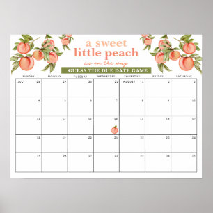 Ratet mal, wann das Sweet Peach Baby Shower Game z Poster
