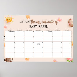 Ratet mal, wann der Baby-Duschkalender erscheint Poster