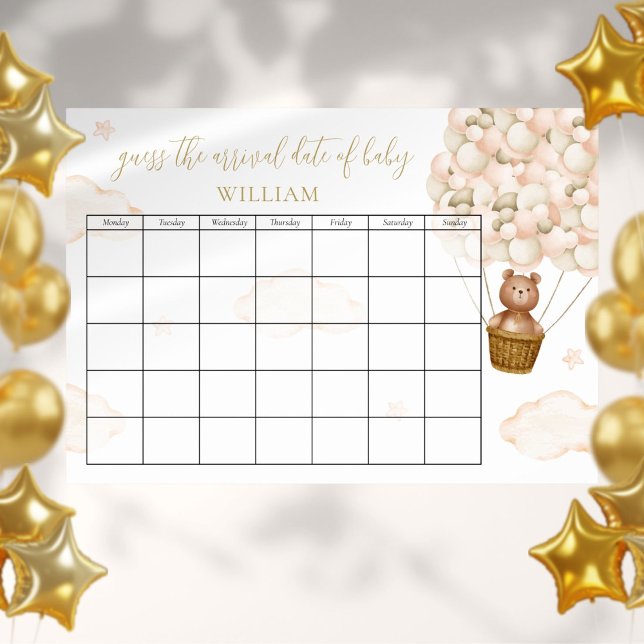 Ratet mal, wann der Teddy-Bärenballon kommt Poster (Von Creator hochgeladen)