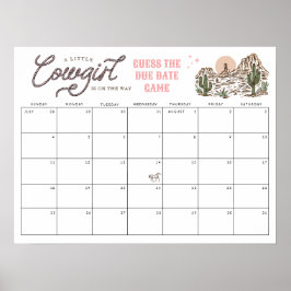 Ratet mal, wann die Kleine Cowgirl-Babydusche am r Poster