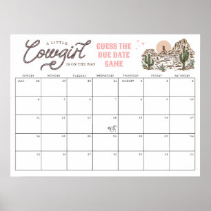 Ratet mal, wann die Kleine Cowgirl-Babydusche am r Poster