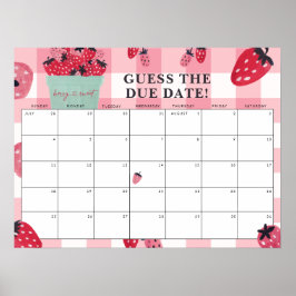 Ratet mal, wann die Orange Little Süsse Baby Dusch Poster