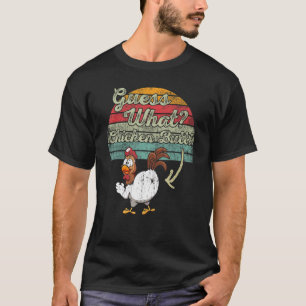 Ratet mal, was Chicken Hintern Hühnerjoch Retro Vi T-Shirt