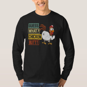 Ratet mal, was Chicken Hintern Hühnerjoch Retro Vi T-Shirt