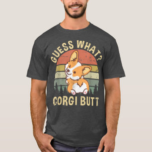 Ratet mal, was Corgi Hintern Funny Corgi Dog Gesch T-Shirt