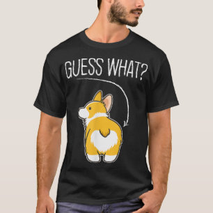 Ratet mal, was Corgi Hintern Funny Welsh Corgi Kos T-Shirt