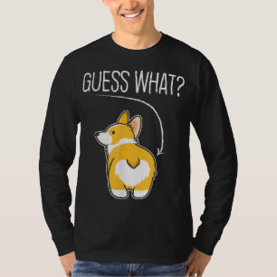 Ratet mal, was Corgi Hintern Funny Welsh Corgi Kos T-Shirt