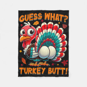 Ratet mal, was die Türkei Hintern Funny Erntedank Fleecedecke