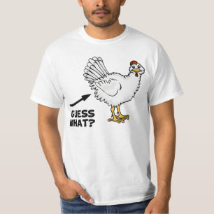 Ratet mal, was für ein Hühnchen-Hintern T-Shirt