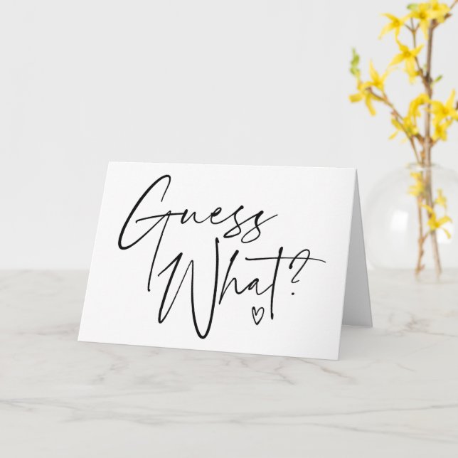 Ratet mal, was für eine Schwangerschaftsankündigun Karte (Gelbe Blume)