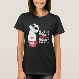 Ratet mal, was Herz Katze Hintern Niedliche Katze T-Shirt