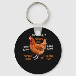 Ratet mal, was Hühnchen-Hintern raten, warum Hühne Schlüsselanhänger