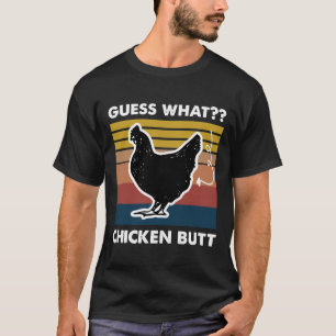 Ratet mal, was Hühnchen Hintern Retro Vintag T-Shirt