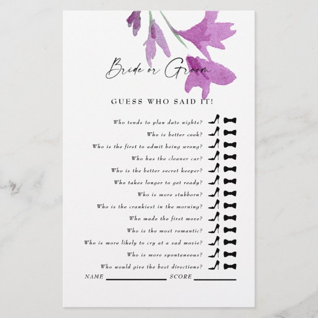 Ratet mal, wer das gesagt hat? Rosa Wildblume Brau (Vorderseite)