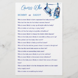 Ratet mal, wer Mama oder Papa die Duschspielkarte