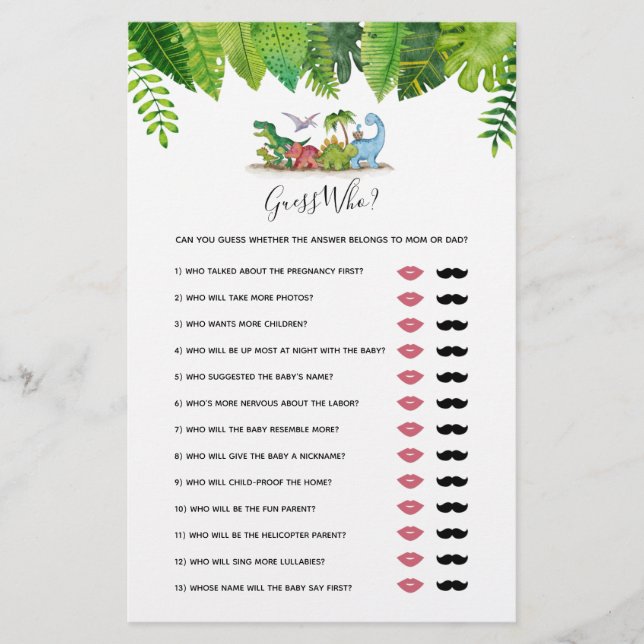 Ratet mal, wer Mama oder Vater? Dinosaur Baby Show (Vorderseite)