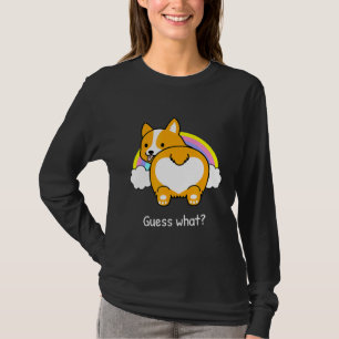 Ratet, was Corgi Hintern Rainbow Corgi T-Shirt