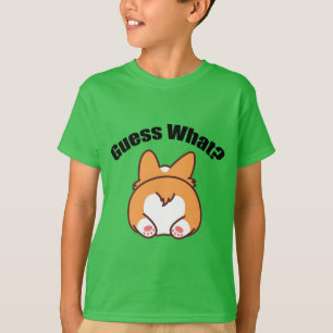 Ratet, was Corgi Hintern Spaß Kinder T-Shirt