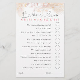 Ratet, wer Braut oder Bräutigam - Spielkarte