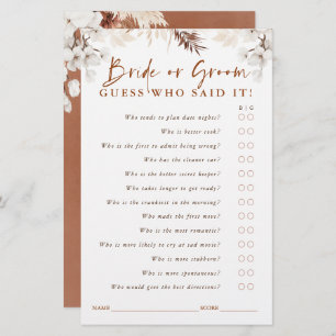 Ratet, wer Braut oder Groom - Terracotta Blumenspi