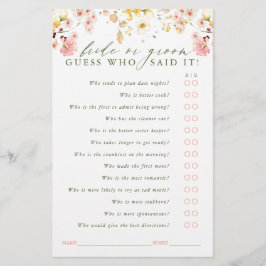 Ratet, wer Bridge oder Groom - Wildblumen Game Car