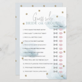 Ratet, wer das Brautparty "Groom Blue" bzw. "Bridg