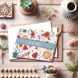 Ratet, wer die Inspirivity Colorful Floral Notecar Karte