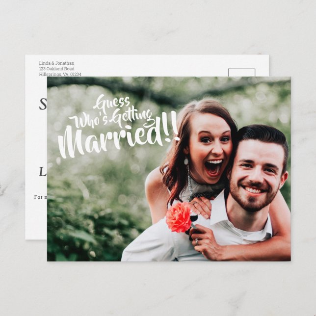 Ratet, wer eine Postkarte bekommt (Vorne/Hinten)