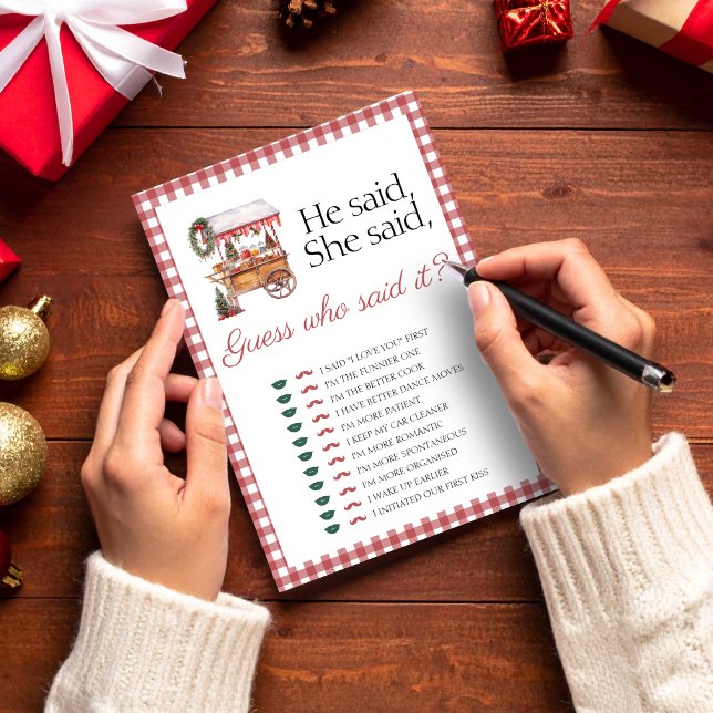 Ratet, wer gesagt hat, Country Market Bridal Spiel Einladung (Von Creator hochgeladen)