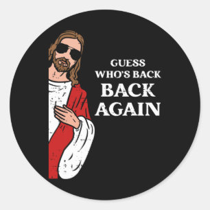 Ratet, wer ist Byck wieder Ostertag Jesus Funny Runder Aufkleber