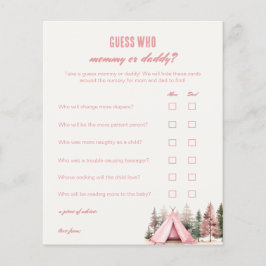 Ratet, wer Mama oder Papa Pink Camping Game